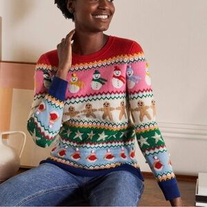 Boden Christmas Holiday Fair Isle Sweater